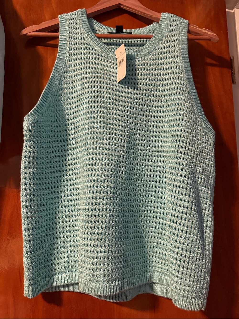 Ann Taylor Open-Weave Knit Tank